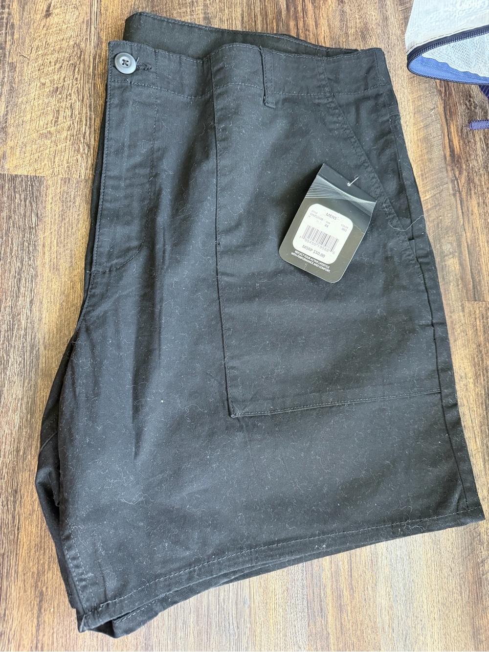 Swiss Alps Black Cotton Blend Dress Shorts - Size 44